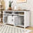 Versatile Buffet Cabinet with Barn-Inspired Sliding Doors, Spacious Storage-1352004133