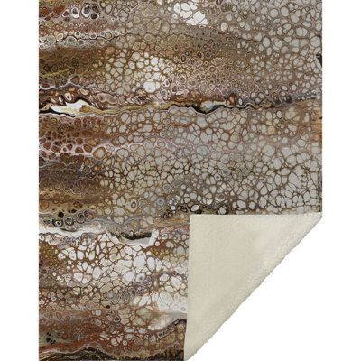Couverture en sherpa brun One Pixie Street, 127 x 178 cm, brun