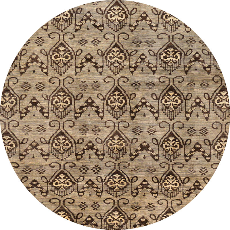 Abstract Indoor Rug, Round 7'