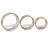Wall Storage Set Metal and Iron Round Gold Wire Frame 24"x6" Large Shelf White Finish Home Office Bedroom Living Room Set of 3