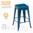 Almodovar 24" 24 Inch Metal Bar Stools, Backless Counter Height Barstools, Stackable Stools with Square-875443008