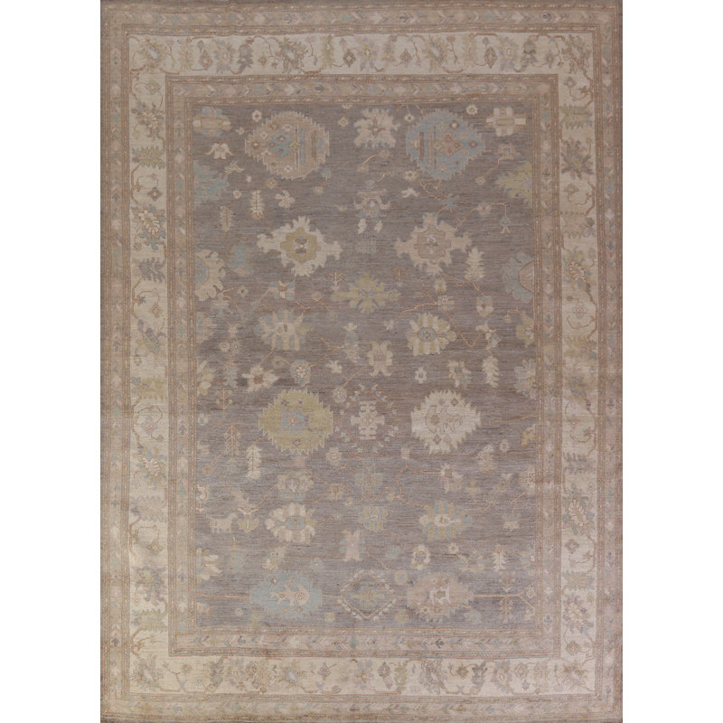 Vegetable Dye Oushak Turkish Area Rug 9x12