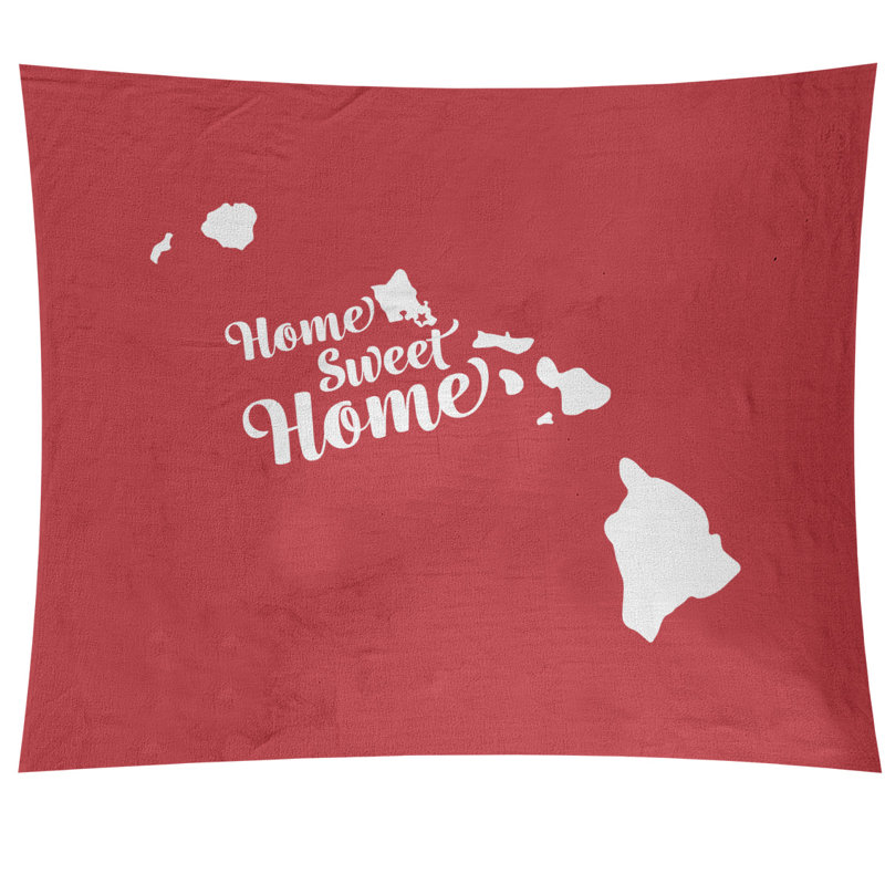 Tapisserie murale honolulu doux pour la maison, H 51 po x l 60 po, Rouge