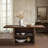 Arnolec 70''W Modern Farmhouse 8-Person Solid Wood Frame Oak Dining Table with Storage-299893291