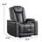 35.4'' Wide Modern Breathable Leather Electric Power Recliner with USB Port and Cup Holders-502764571