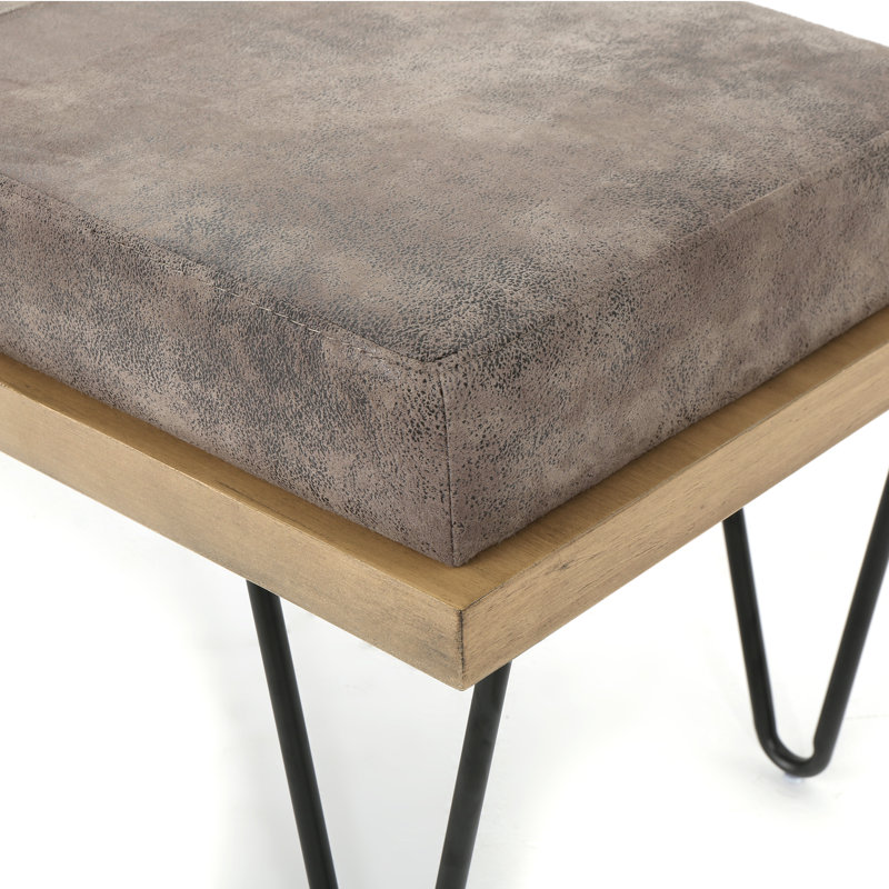  Banc de salle à manger Regenia, Microfibre grise / brune