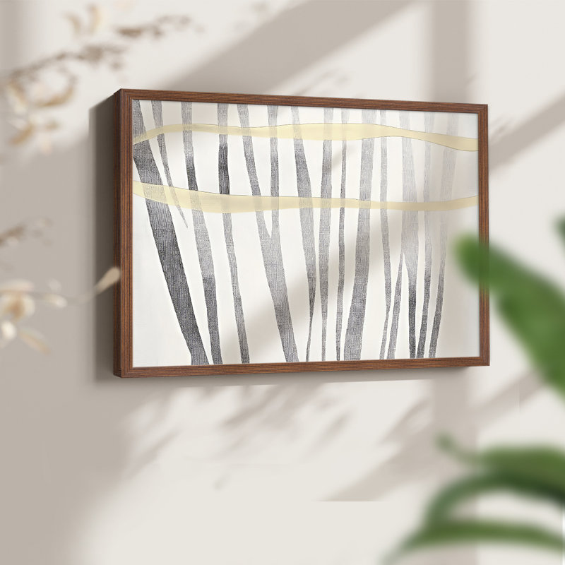Abstrait, série Lxxxv, reproduction encadrée, Noyer, H 11 po x l 14 po