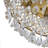 Delainy  20" 5 - Lights  Brushed Brass Modern Dimmable Tiered  Unique/Statement Drum Crystal Flush Mount Lighting Fixture For Living Room/ Bedroom-492204965