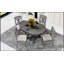 Ensemble de table de salle à manger 5 pièces avec table ronde extensible et 4 chaises rembourrées pour des espaces de salle à manger et de vie élégants-122569139-122569138
