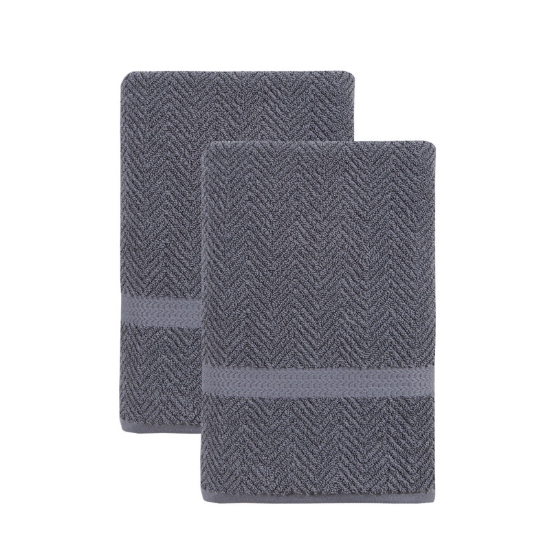 Vandewa Luxury Turkish Cotton Bath Sheet Set, Gray, Bath Towel - 2 Pack