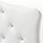 Myshawn White Twin Faux Leather Upholstered Button Tufted Headboard, 23.52" H X 41" W X 2.46" D