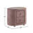 Velvet Upholstered Nightstand with 2 Drawers