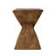 Table d'appoint aux variations subtiles, caractère artisanal, couleur naturelle, hauteur 45,7 cm, patine distinctive, qualité artisanale, largeur 32 cm
