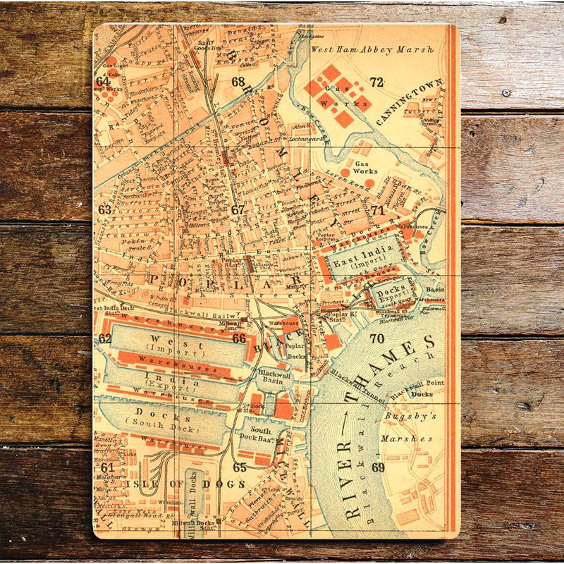 Cities & Countries Wall Decor on Metal, 25cm H x 20cm W