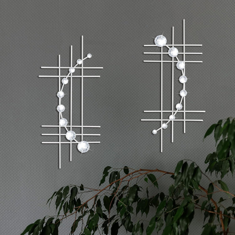 Install Abstract Wall Decorations, White
