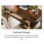Bureau de rangement de style américain en chêne brun pour bureau et chambre
