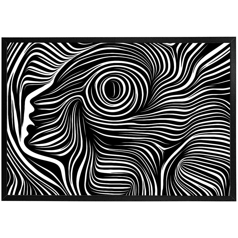 Asyah Single Picture Frame Print, Black Framed, 61cm H x 91cm W x 4cm D