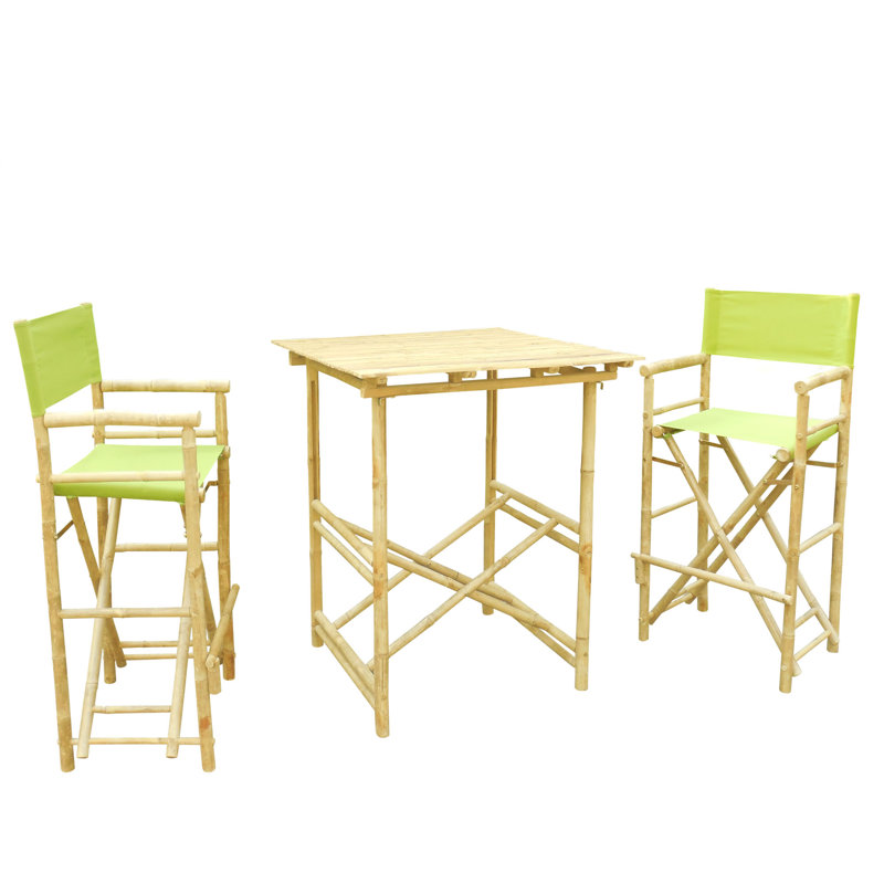 Ensemble repas 3 pièces à hauteur de bar, Vert