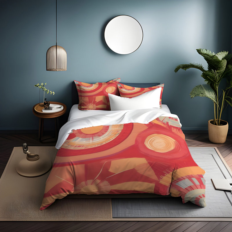 Abstract Duvet Cover, King Duvet Cover + 2 King Shams