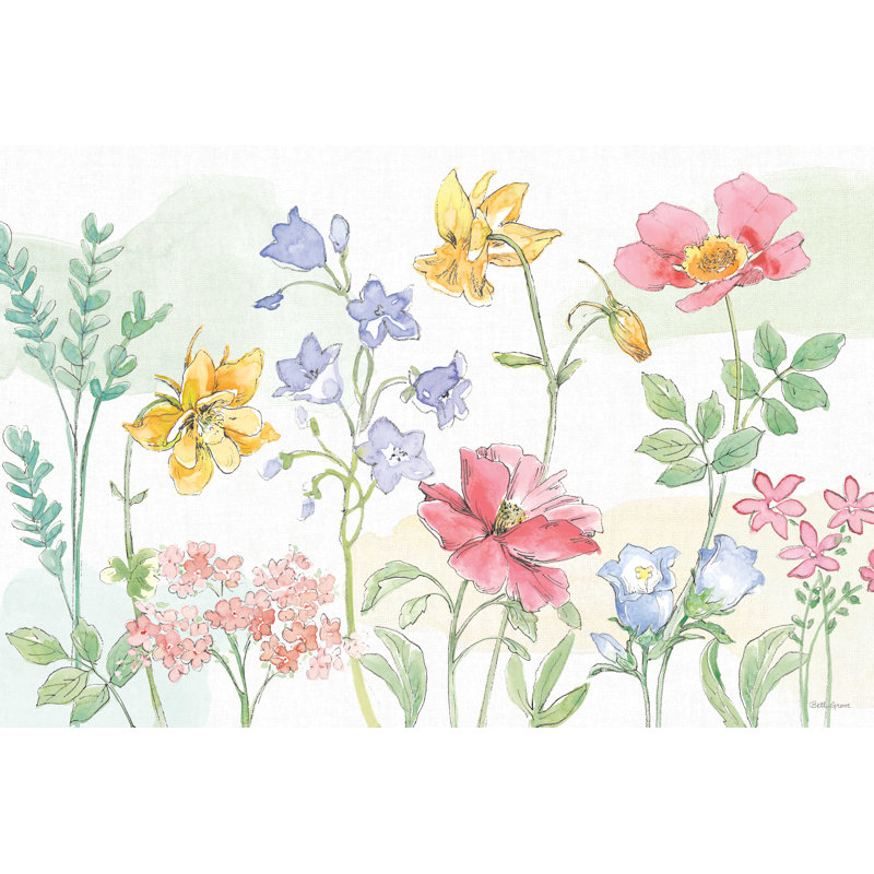Peaceful Petals VI, Toile tendue, Non, H 32 po x l 48 po x P 1,25 po
