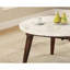 Table basse à plateau en marbre blanc avec structure en bois de noyer, table d'appoint moderne pour le salon