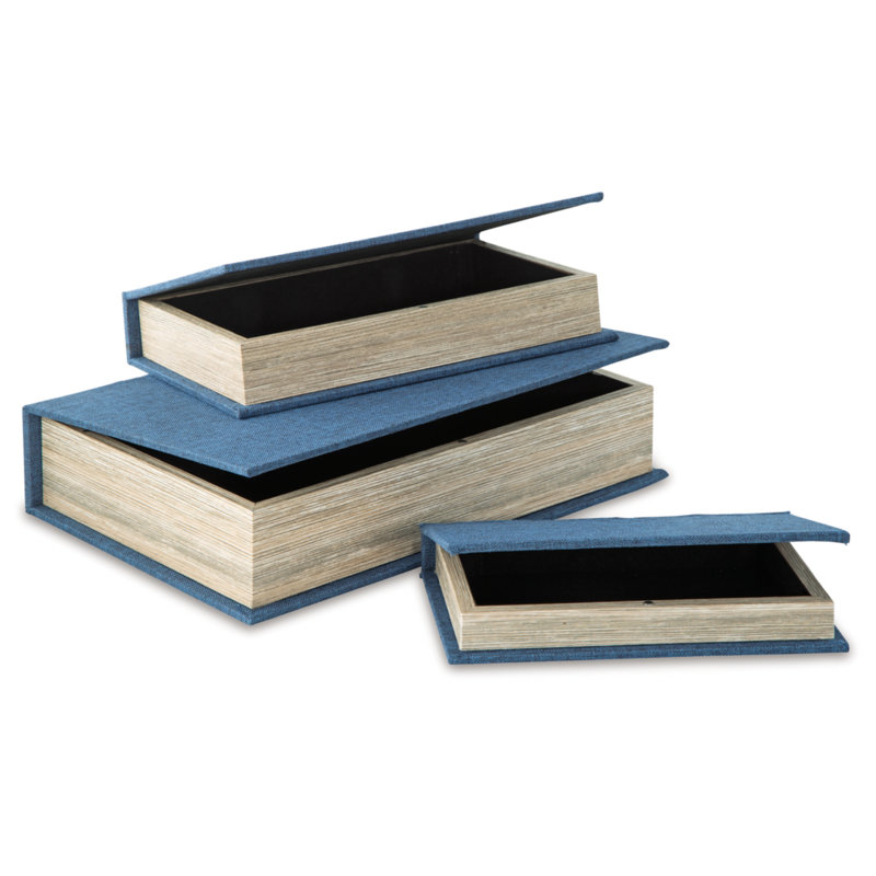 Wistrom 3 Piece Fabric Book Box Set