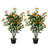 102cm Faux Flowering Tree in Cement Pot
