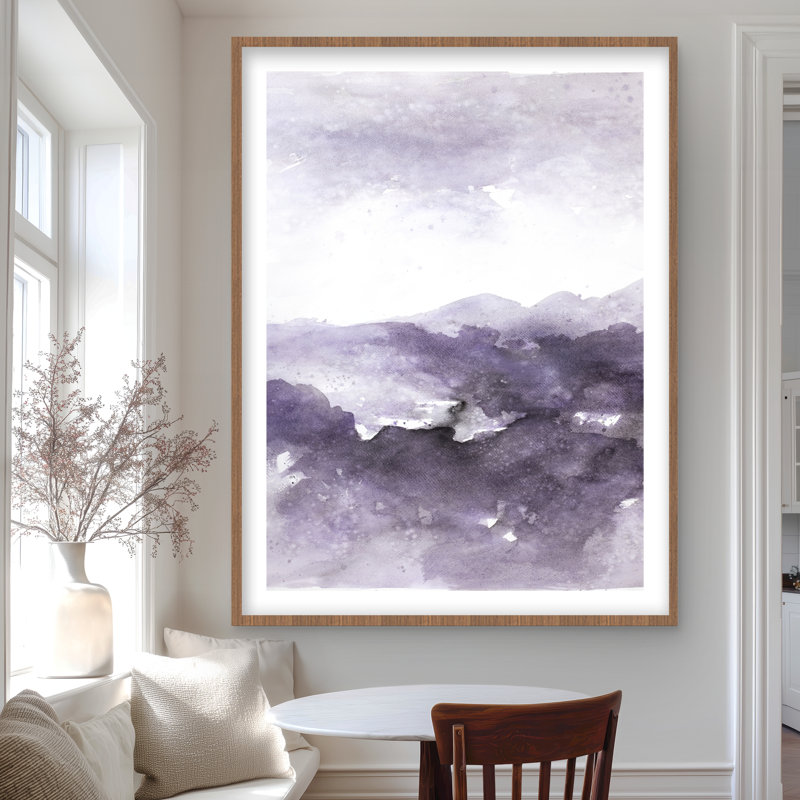«Purple Cloud - Shapes Living», reproduction encadrée