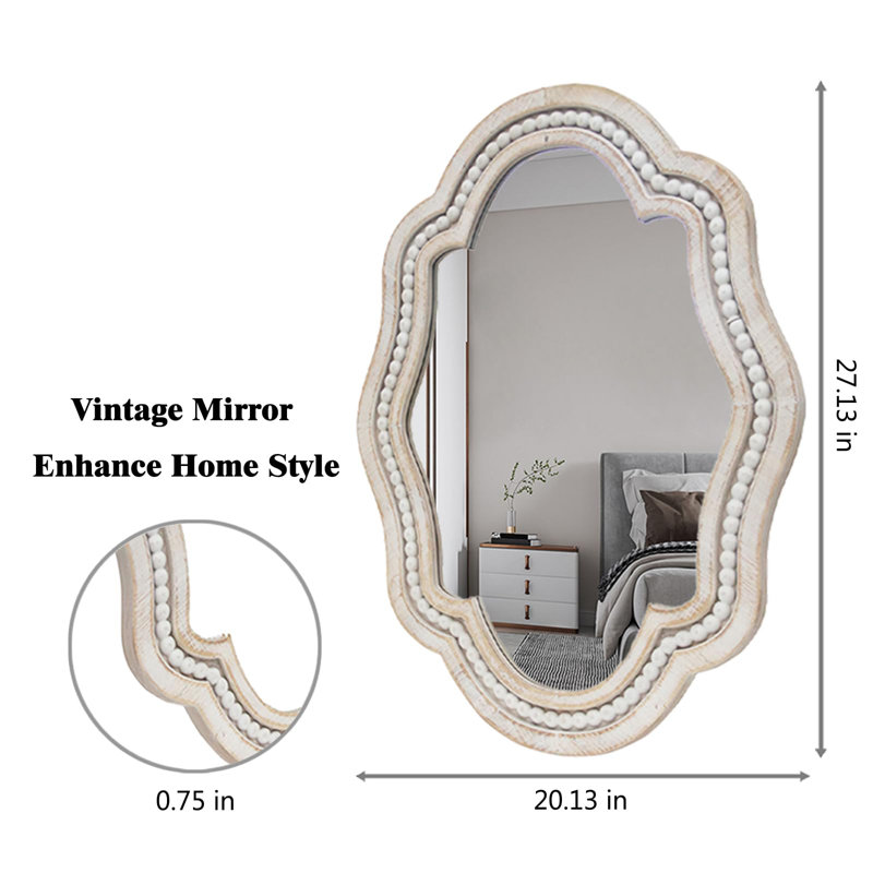 Miroir de salle de bain décoratif au design festonné élégant