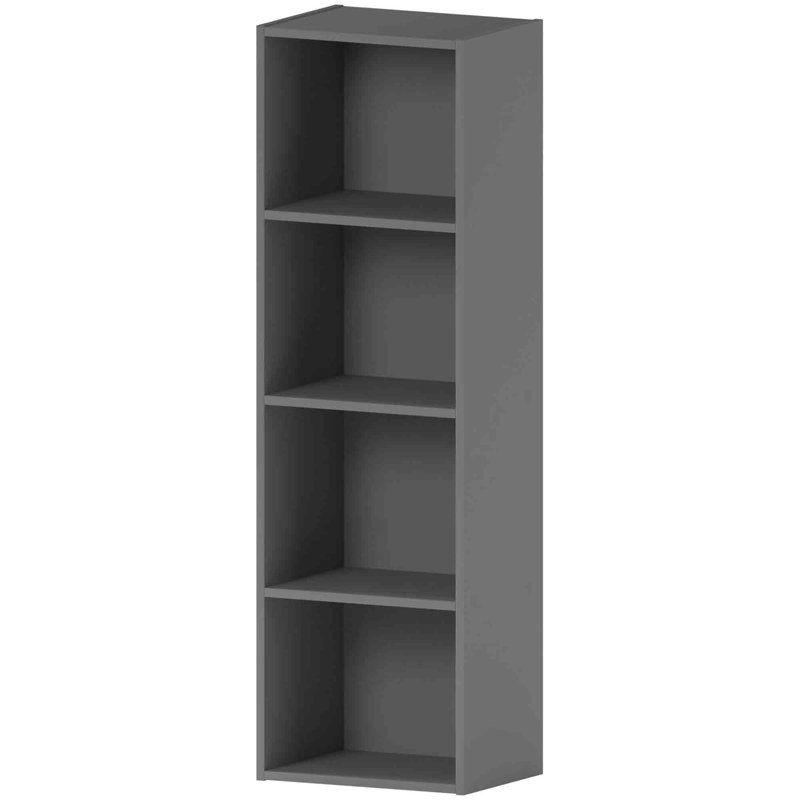 Gerardi 32cm W Standard Bookcase, 106 cm H x 32 cm W, Black