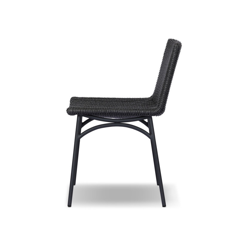 Outdoor Dining Side Chair, Black