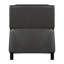 Chaise inclinable en bois massif avec revêtement gris, siège gris à garniture cloutée pour le salon, conception transitionnelle, mousse à ressorts ensachés-332866668