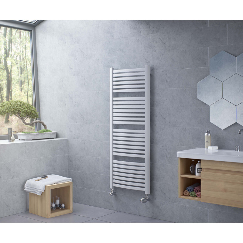 Annabella Designer Towel Rail Heated Towel Rails, 121.5cm H x 58cm W x 7.4cm D, White