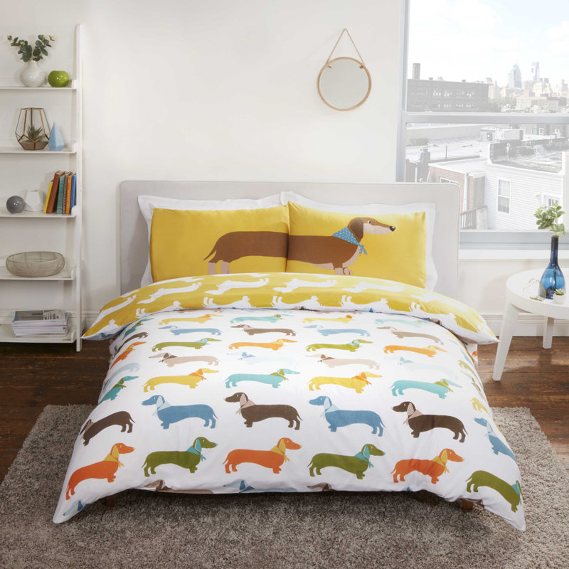 Adilet Cotton Blend Wildlife Duvet Cover Set with Pillowcases, Single - 1 Standard Pillowcase
