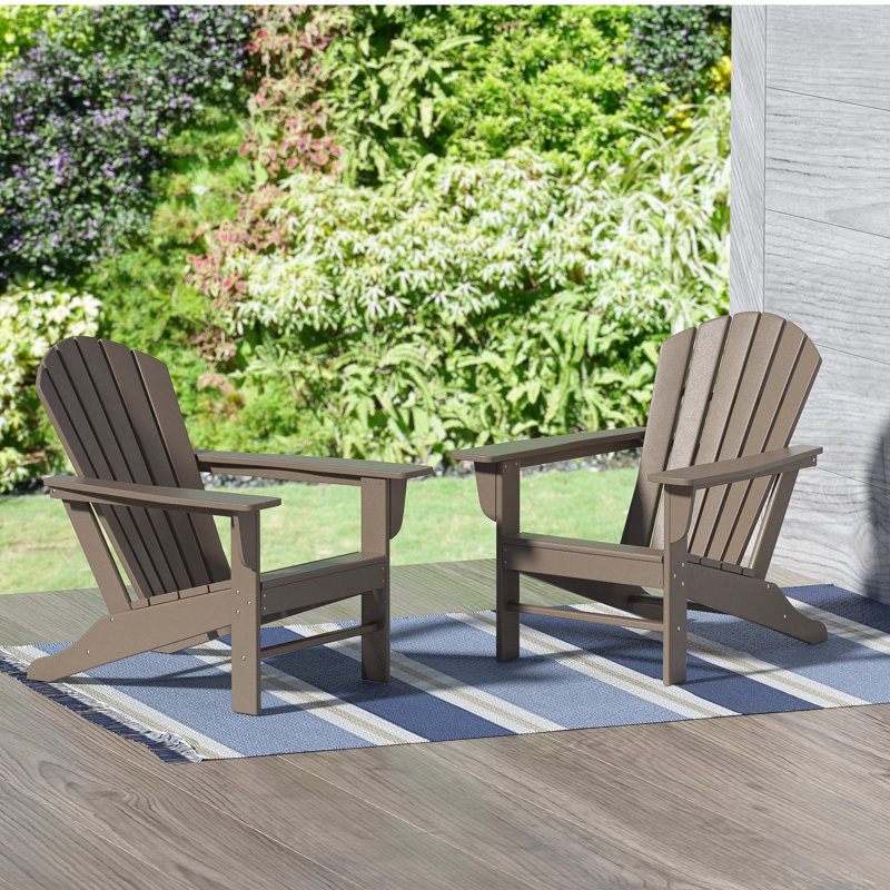 Chaise Adirondack en plastique Geoff, Bois patiné