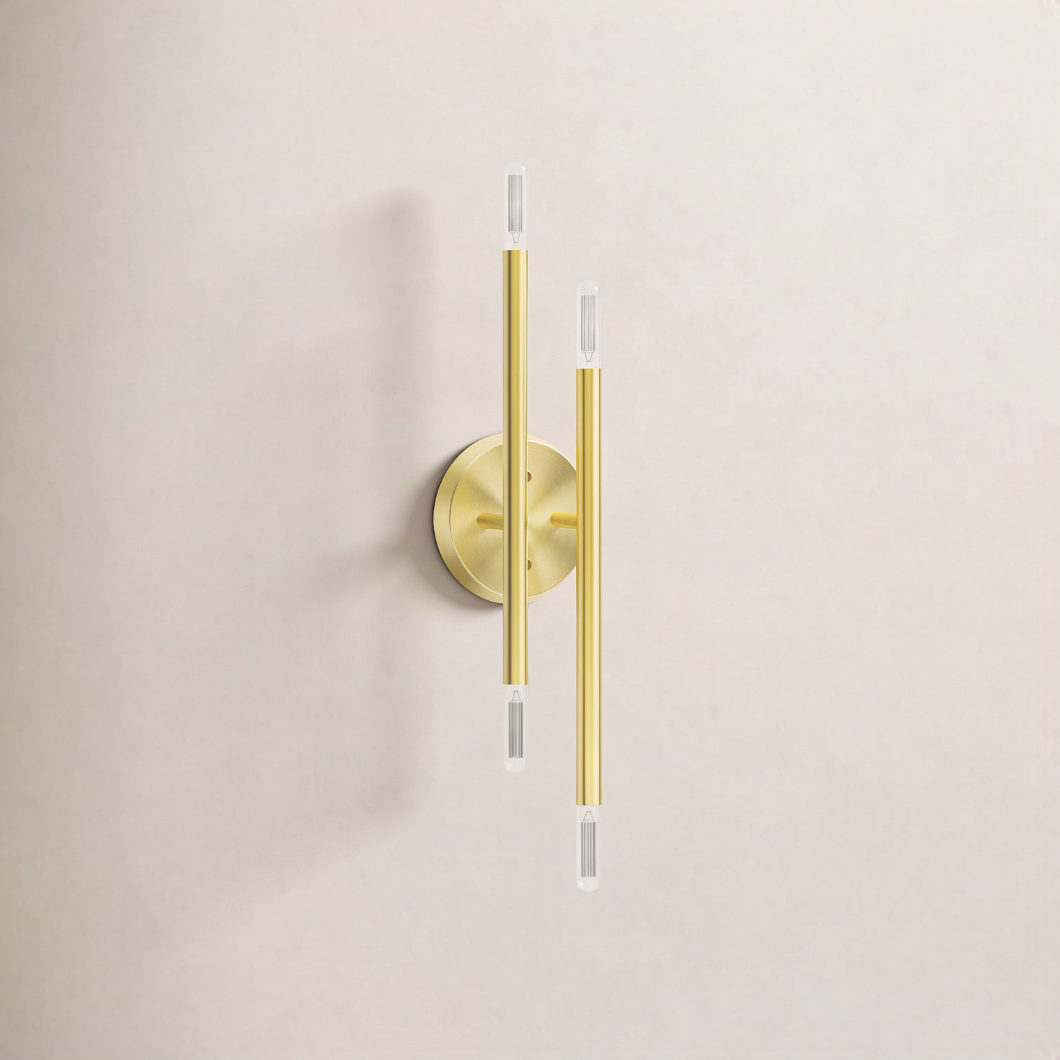 Poco 4 Light Dimmable Armed Sconce, Satin Brass