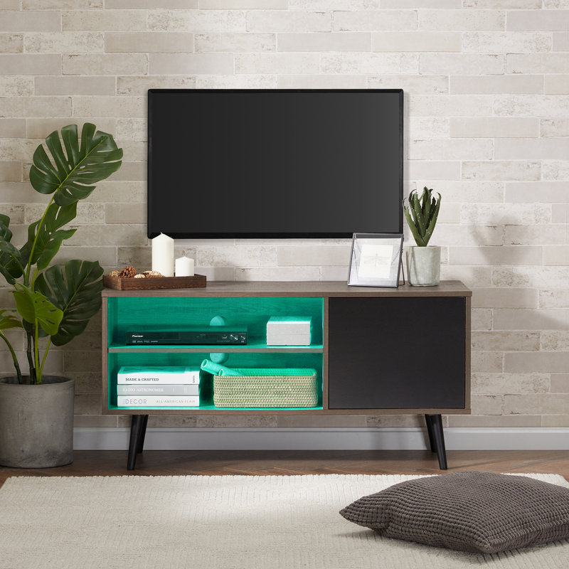 Charrisse Unfinished TV Stand for TVs up to 78", Black, 45"