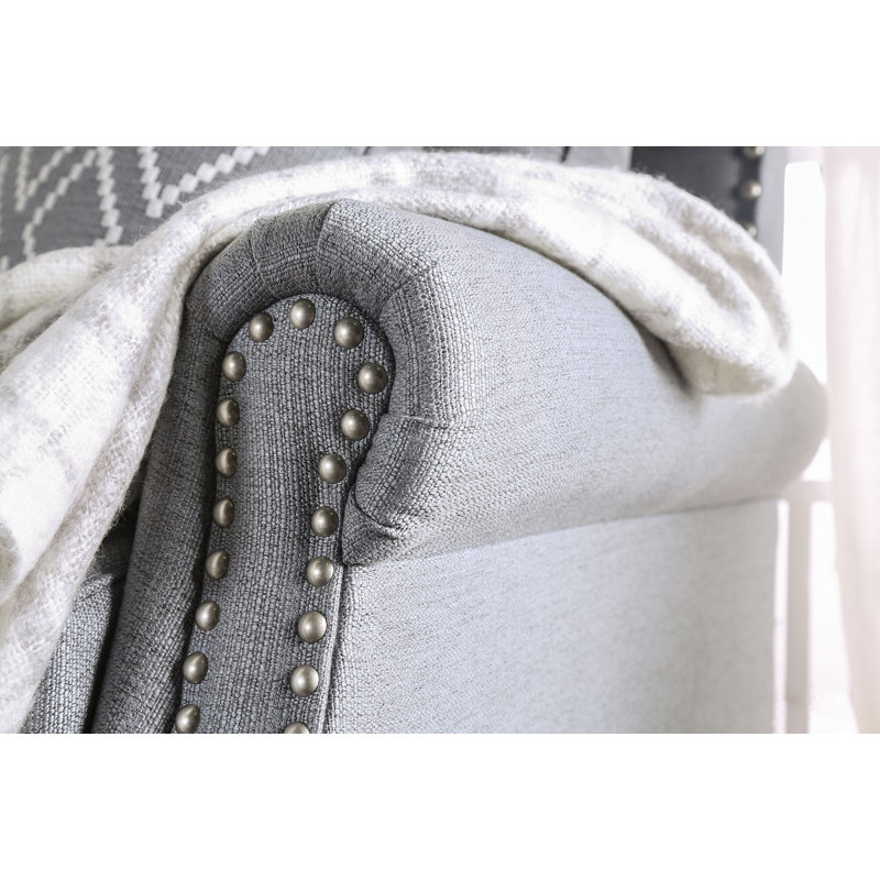 Canapé transitionnel l 93 po, gris, Gris