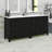 Bathroom Vanity Set With Double Vanities, Double Ceramic Sinks, Adjustable Shelf