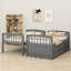 Lit superposé simple au-dessus de simple avec lit gigogne Jionnie Kids-1911933683