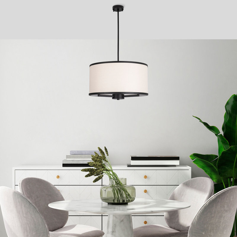 Luminaire suspendu cylindrique à 1 lumière