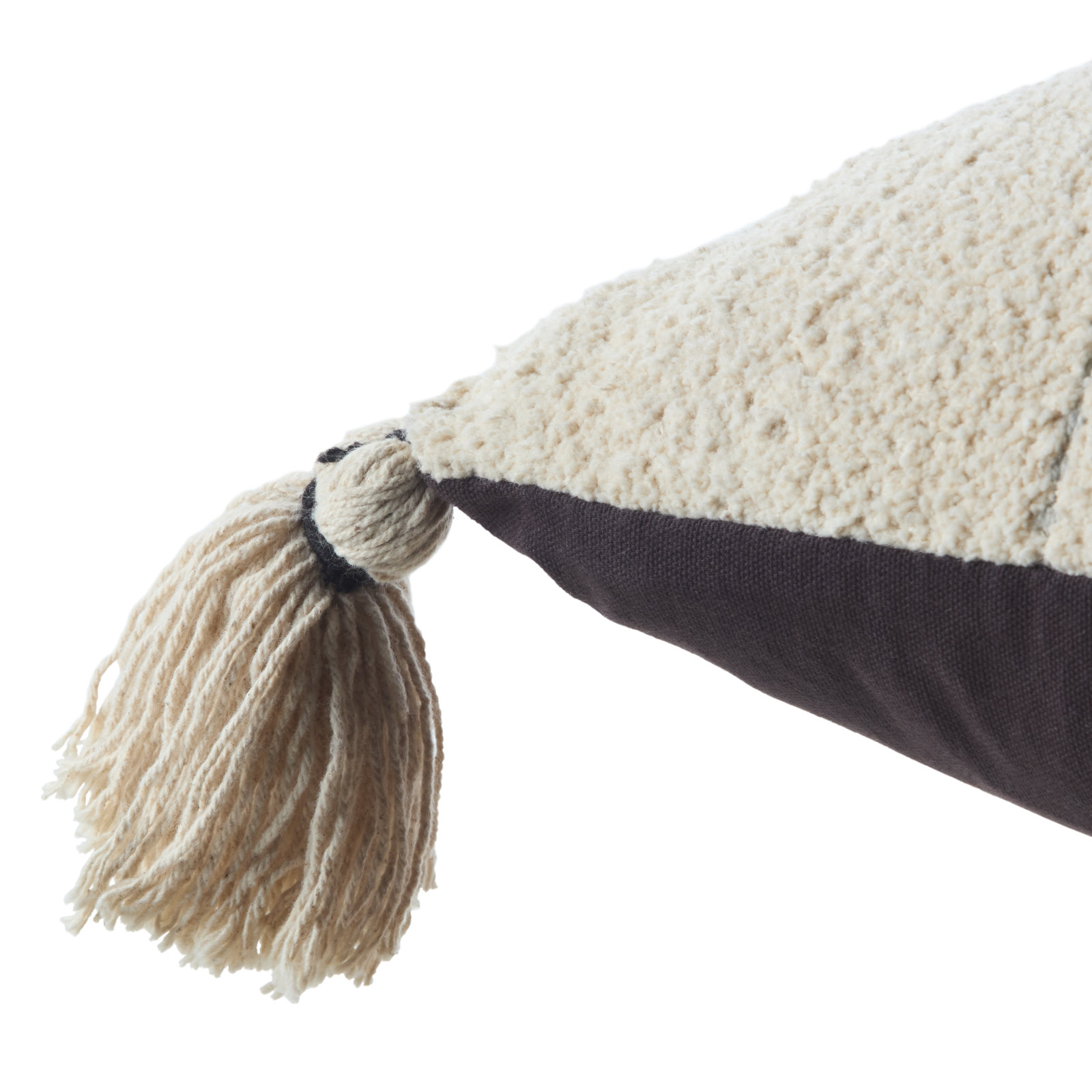 Curry Striped Cotton Lumbar Throw Pillow, Down Alternative