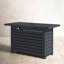 Table de foyer avec couvercle gris - 19,88 po Profondeur, sortie 50000, pour les espaces extérieurs acier profond, finition à l'extérieur