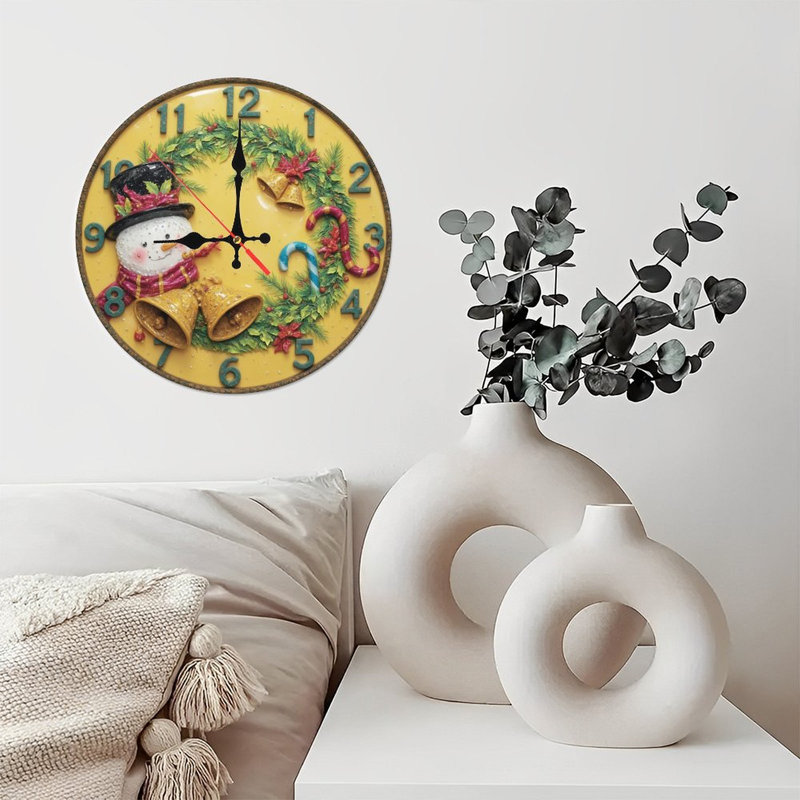Horloge-hiver-scène-père-chapeau-lapin