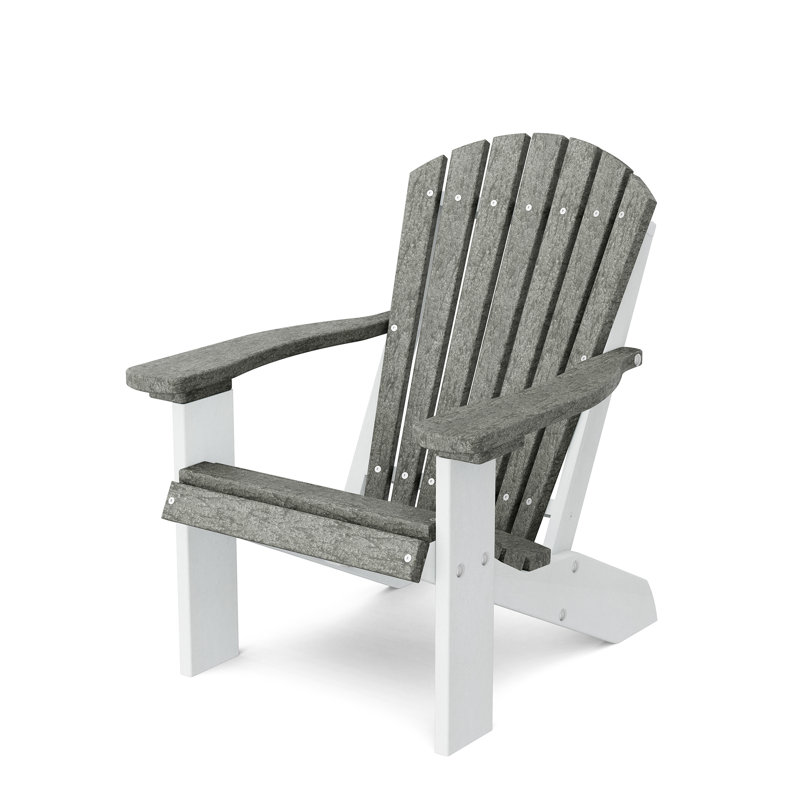 Heritage Child’s Adirondack Chair, Dark Gray/White