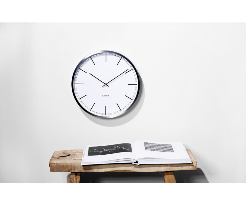 Horloge murale en acier inoxydable de 13,78 po One35