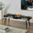 Mystic Reverie Marble Pattern - Marble Upholstered Black Bench