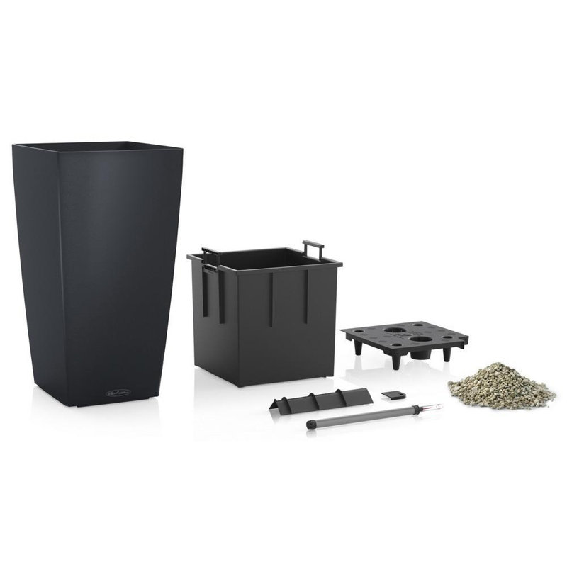 Cubico Pot Planter, Slate, 56cm H x 30cm W x 30cm D