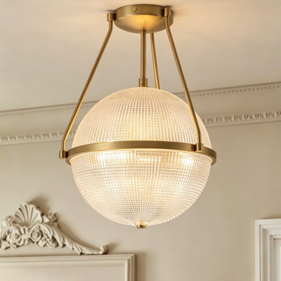 Neven Glass Semi Flush Mount
