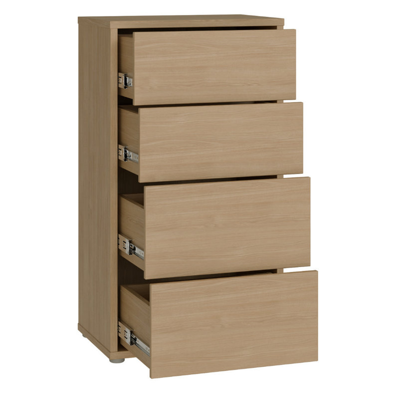 54.8 cm W Chest of 4 Drawers, Brown